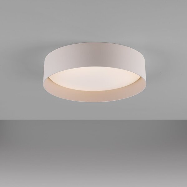 Schöner Wohnen LED-stropna svetilka TAVOLI, bež, Ø 29 cm, kovina, CCT, z možnostjo zatemnitve, zatemnjen, Bež, Dnevna soba / jedilnica, Kovina