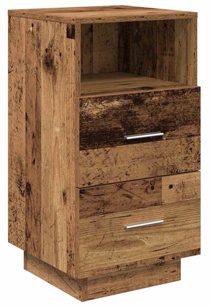 VidaXL Nočna omarica z 2 predaloma Old Wood 36x36x68 cm