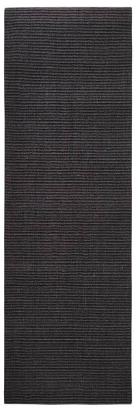 VidaXL Preproga naravni sisal 80x250 cm črna