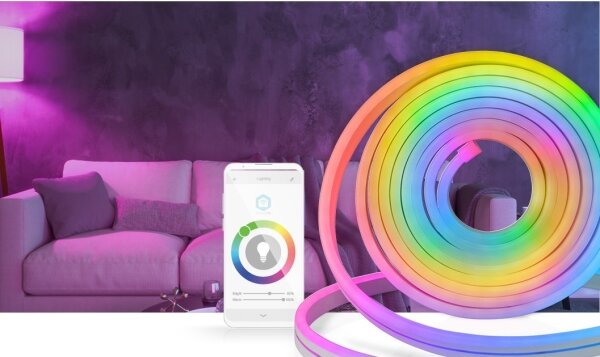 Nedis WIFILN51CRGB-LED RGB Zatemnitveni trak SmartLife 6m 32W/230V Wi-Fi IP65 + Daljinski upravljalnik