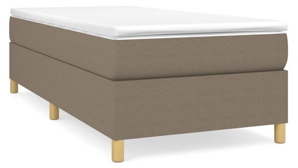 VidaXL Box spring postelja z vzmetnico taupe 80x200 cm blago