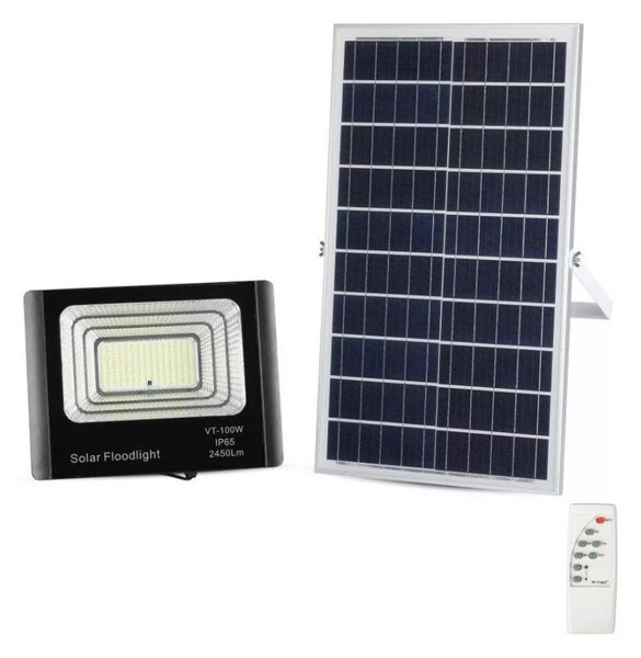 LED Zatemnitveni solarni reflektor LED/35W/10V 4000K IP65 + Daljinski upravljalnik