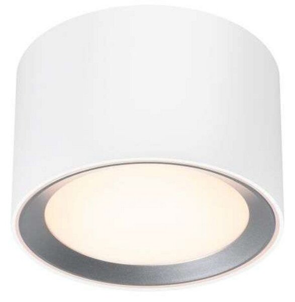 Nordlux LED stropni reflektor Landon Smart, bel, višina 8,2 cm, zatemnjen, Bela, Dnevna soba / jedilnica, Kovina