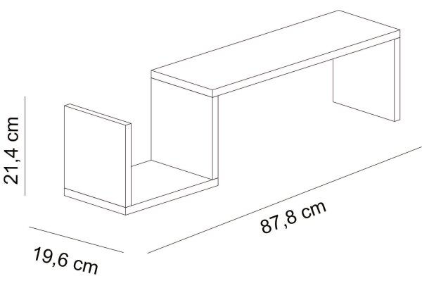 Stenska polica BIENCE 21,4x87,8 cm bela