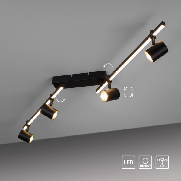 Paul Neuhaus 6525-18 - LED Reflektor BARIK 4xGU10/4,5W/230V + LED/10W