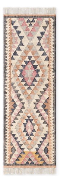 Siv ročno tkan tekač iz jute 80x200 cm Roya Parsa – Elle Decoration