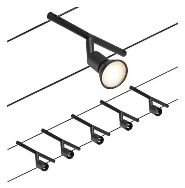 Paulmann 94446 - SET 5xGU5,3/10W Reflektor SALT 230V črna