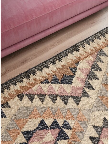 Siv ročno tkan tekač iz jute 80x200 cm Roya Parsa – Elle Decoration