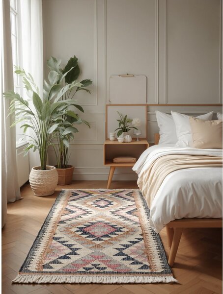Siv ročno tkan tekač iz jute 80x200 cm Roya Parsa – Elle Decoration