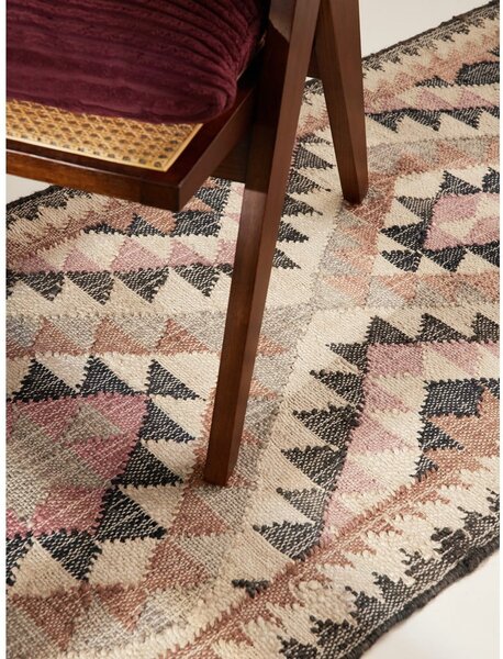 Siv ročno tkan tekač iz jute 80x200 cm Roya Parsa – Elle Decoration