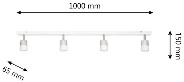 LED Reflektor TUBSSON 4xGU10/4,8W/230V bela/sijajni krom