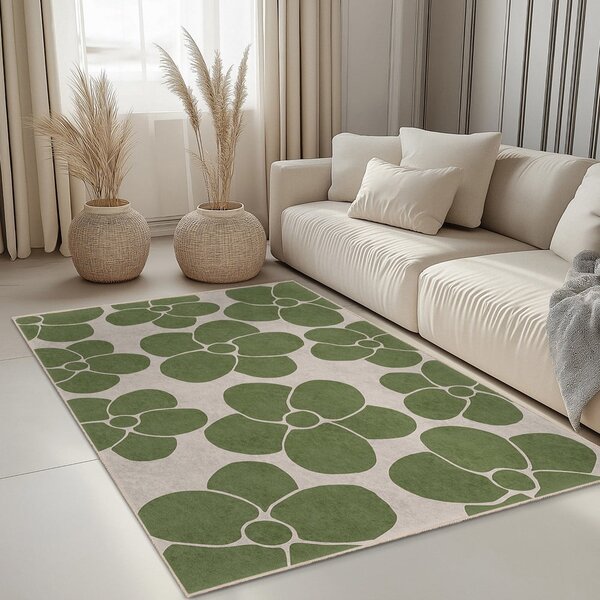 Zelena pralna preproga 60x100 cm Green Meadow – Mila Home