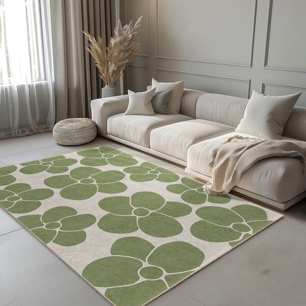 Zelena pralna preproga 60x100 cm Green Meadow – Mila Home