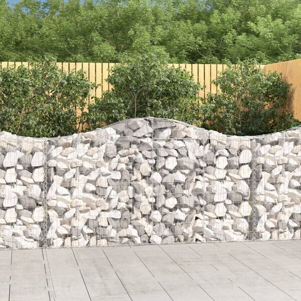 VidaXL Obokane gabion košare 9 kosov 200x30x100/120cm pocinkano železo