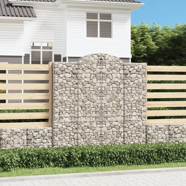 VidaXL Obokane gabion košare 3 kosi 200x30x200/220 cm pocinkano železo