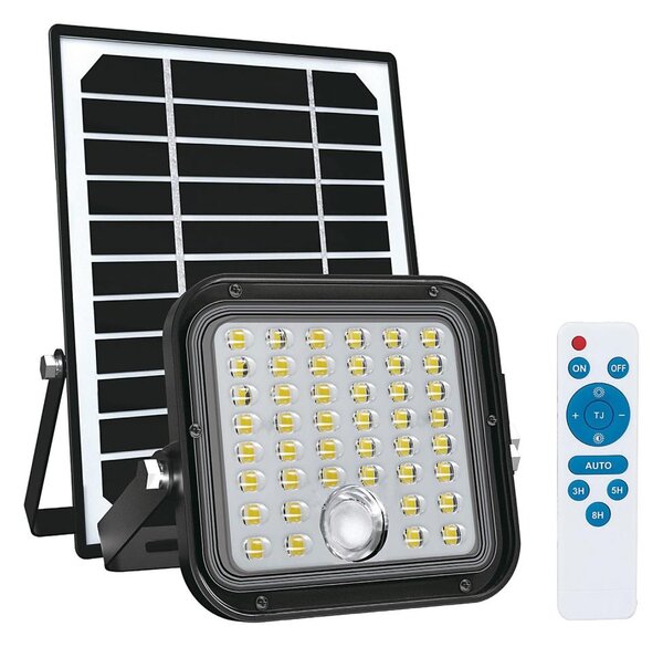 Zunanji solarni relektor s senzorjem LED/10W/3,7V 4000K IP65 + RC