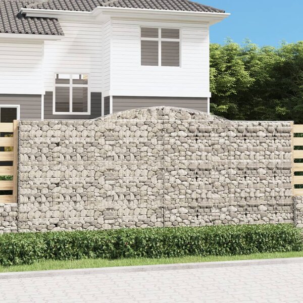 VidaXL Obokane gabion košare 3 kosi 400x30x180/200 cm pocinkano železo