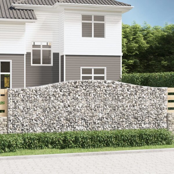 VidaXL Obokane gabion košare 4 kosi 400x30x140/160 cm pocinkano železo