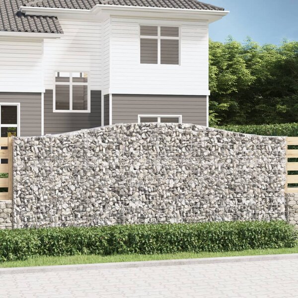 VidaXL Obokane gabion košare 5 kosov 400x50x160/180cm pocinkano železo