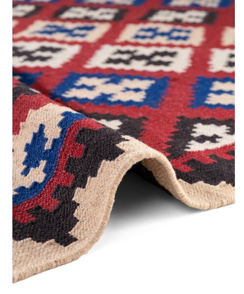 Rdeč obojestranski ročno tkan volnen tekač 60x190 cm Kamal Rami – Nouristan