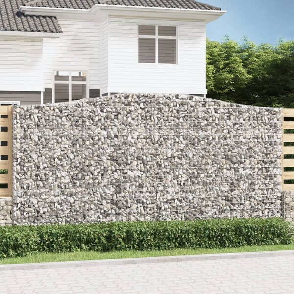 VidaXL Obokane gabion košare 3 kosa 400x50x200/220 cm pocinkano železo