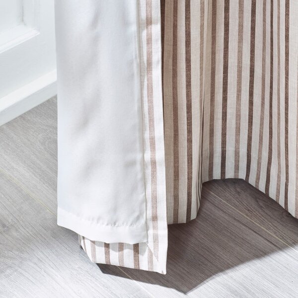Rjave zavese v kompletu 2 ks 168x183 cm Logan Stripe – Catherine Lansfield