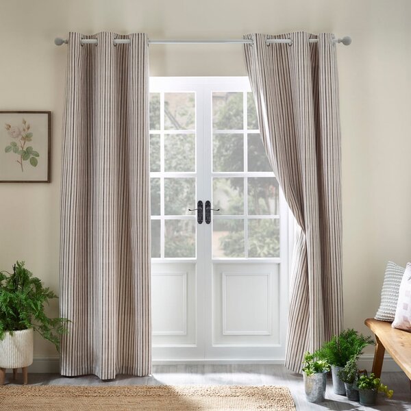 Rjave zavese v kompletu 2 ks 168x183 cm Logan Stripe – Catherine Lansfield