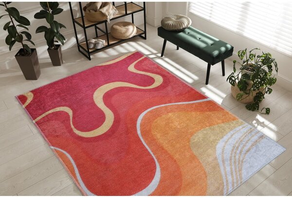 Rdeča/oranžna pralna preproga 60x100 cm Colors of Joy – Vitaus
