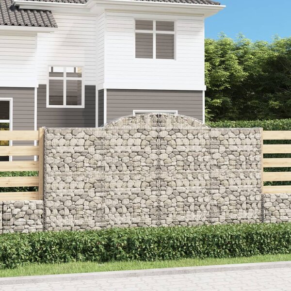 VidaXL Obokane gabion košare 5 kosov 300x30x160/180cm pocinkano železo