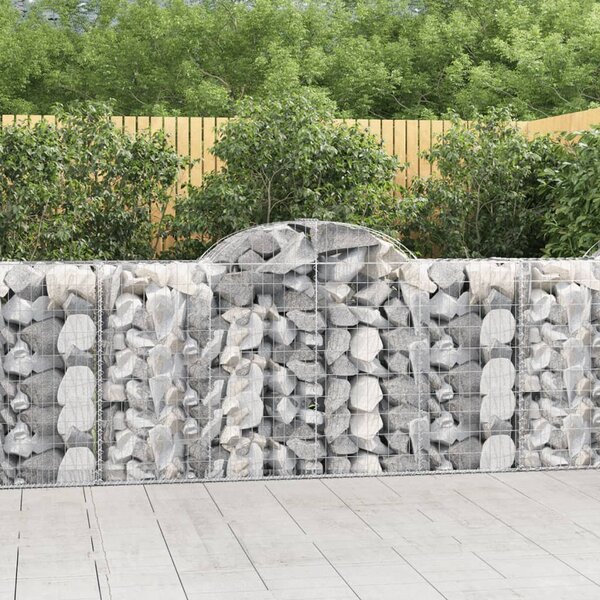 VidaXL Obokane gabion košare 50 kosov 200x50x100/120cm cinkano železo