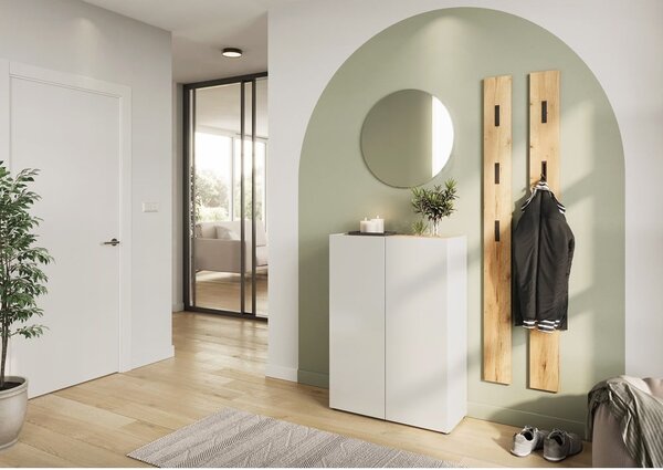 Bela omarica v hrastovem dekorju 74x105x33 cm Alviano – Germania