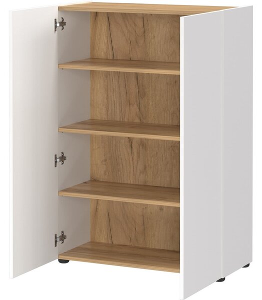 Bela omarica v hrastovem dekorju 74x105x33 cm Alviano – Germania