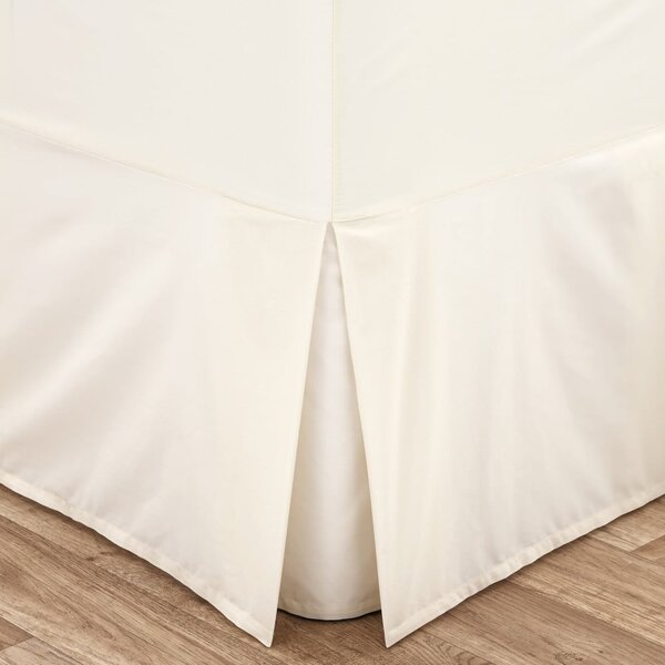 Kremno bela napenjalna prevleka za okvir postelje iz perkala 135x190 cm Easy Iron Percale – Catherine Lansfield
