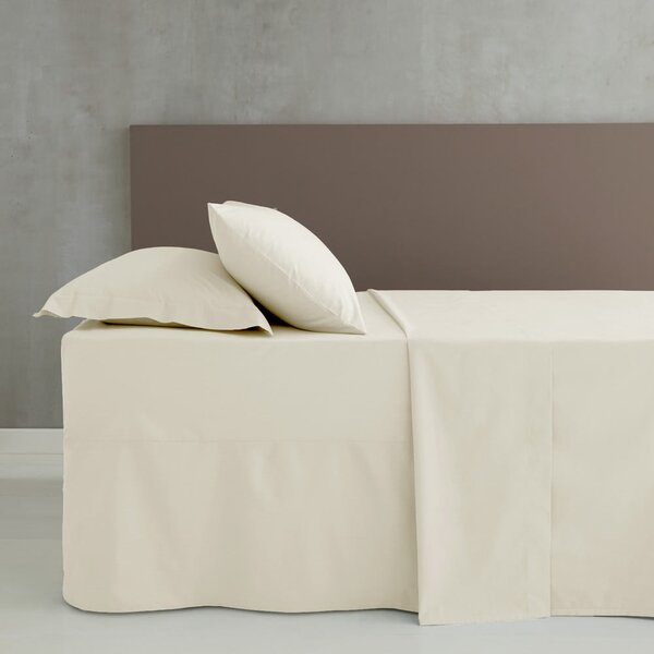 Kremno bela prevleka za okvir postelje iz perkala 90x190 cm Easy Iron Percale – Catherine Lansfield