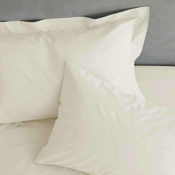Kremno bela prevleka za okvir postelje iz perkala 90x190 cm Easy Iron Percale – Catherine Lansfield