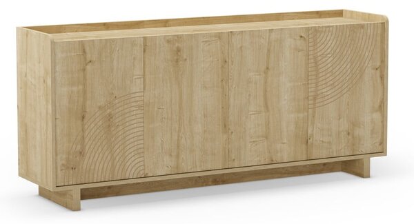 Komoda v hrastovem dekorju v naravni barvi 180x80x40 cm Daira – Marckeric