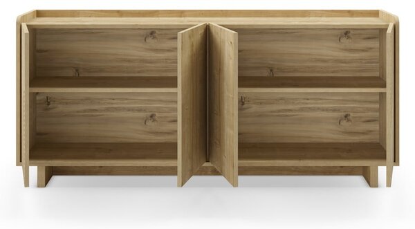 Komoda v hrastovem dekorju v naravni barvi 180x80x40 cm Daira – Marckeric