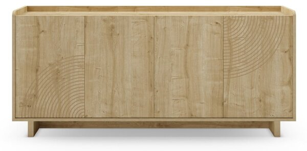 Komoda v hrastovem dekorju v naravni barvi 180x80x40 cm Daira – Marckeric