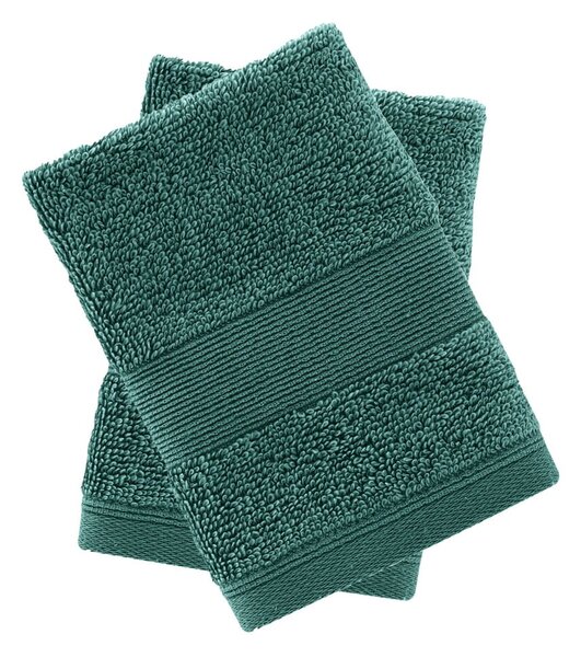Temno zelene frotirne bombažne brisače v kompletu 2 ks 30x30 cm Anti-Bacterial – Catherine Lansfield