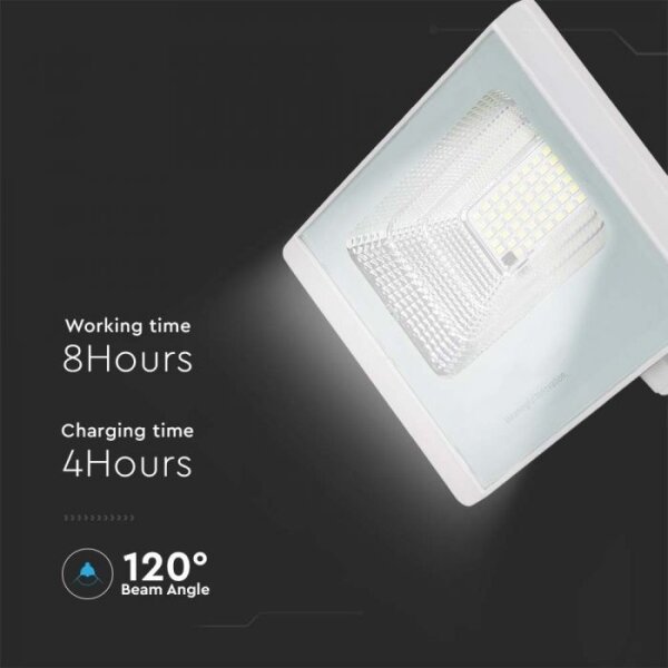 LED Zunanji solarni reflektor LED/12W/3,2V IP65 4000K + Daljinski upravljalnik