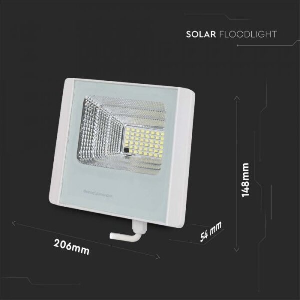 LED Zunanji solarni reflektor LED/12W/3,2V IP65 4000K + Daljinski upravljalnik