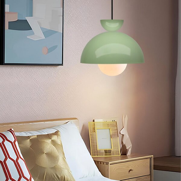 Zelena viseča svetilka s kovinskim senčilom ø 25 cm Arta – Opviq lights