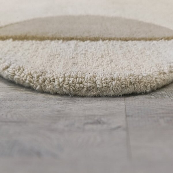 Sivo-bež ročno tkana volnena preproga 160x230 cm Mia Scallop Frame – Flair Rugs