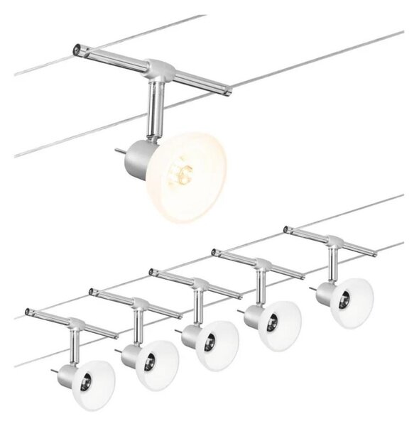 Paulmann 94136 - SET 5xGU5,3/10W Reflektor SHEELA 230V sijajni krom