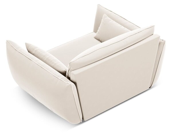 Bež žameten fotelj Vanda – Mazzini Sofas