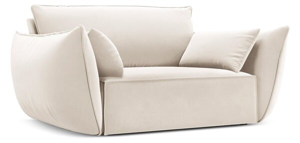 Bež žameten fotelj Vanda – Mazzini Sofas