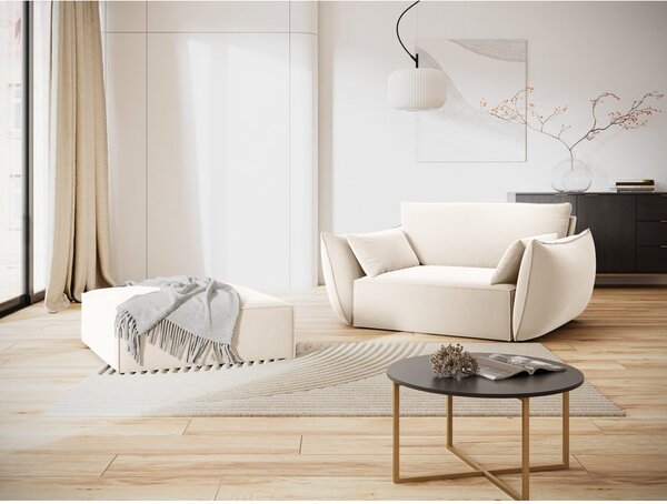 Bež žameten fotelj Vanda – Mazzini Sofas