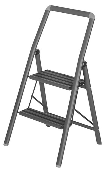 Wenko Zložljiva lestev Compact (Število prečk: 2 kos, Delovna višina: 224 cm, Nosilnost: 150 kg, Aluminij)