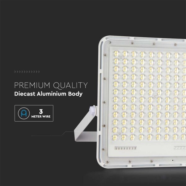 LED Zunanji solarni reflektor LED/30W/3,2V 6400K bela + Daljinski upravljalnik