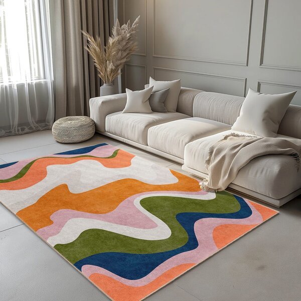 Oranžen pralen tekač 60x230 cm Squiggly Orange – Mila Home